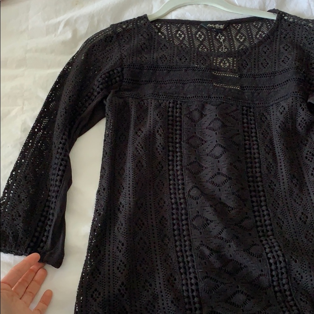 Crochet black top
